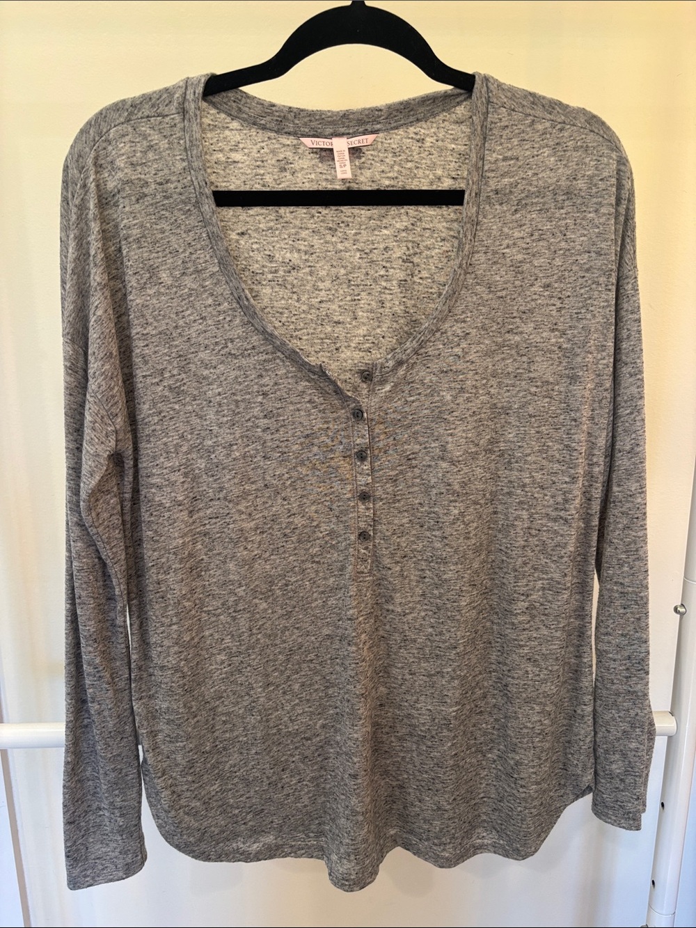 Victoria's Secret Heather Gray Long-Sleeve Henley